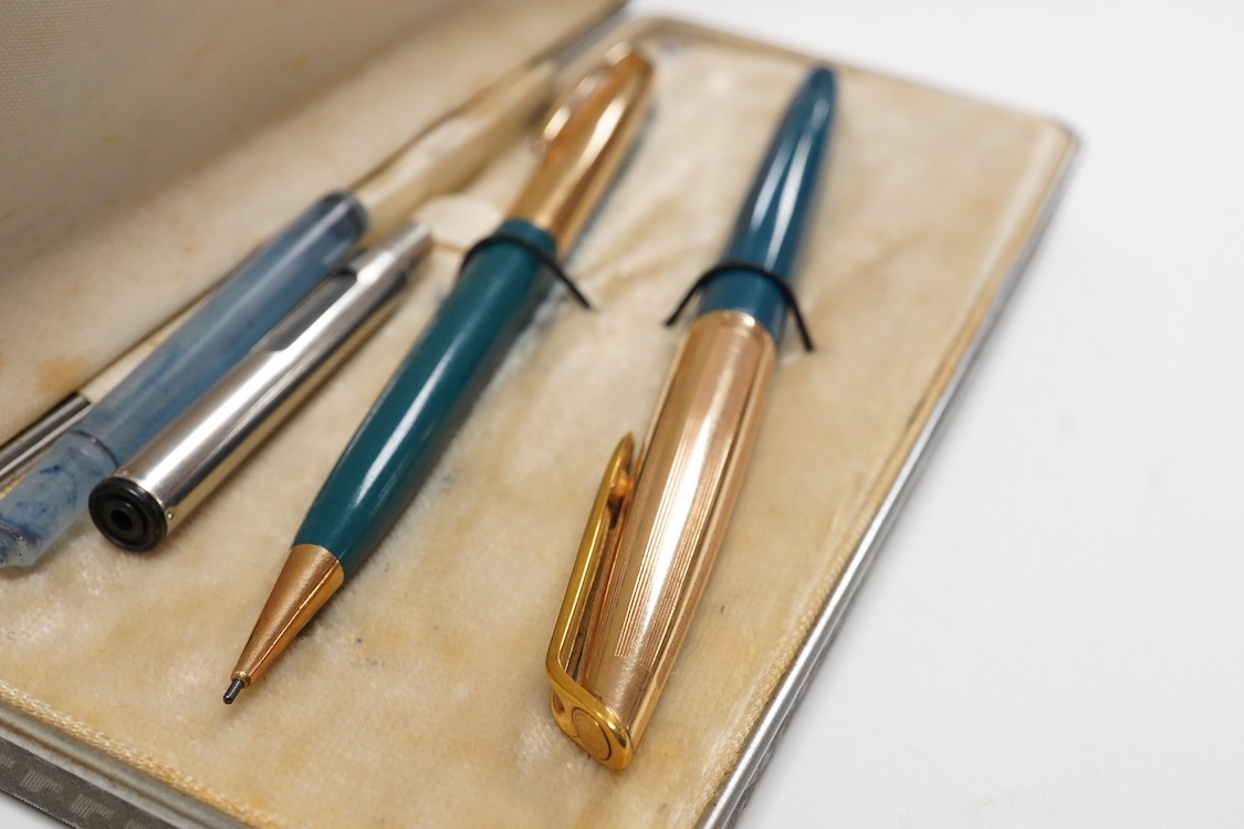 A group of pens, etc. including a Waterman cased set